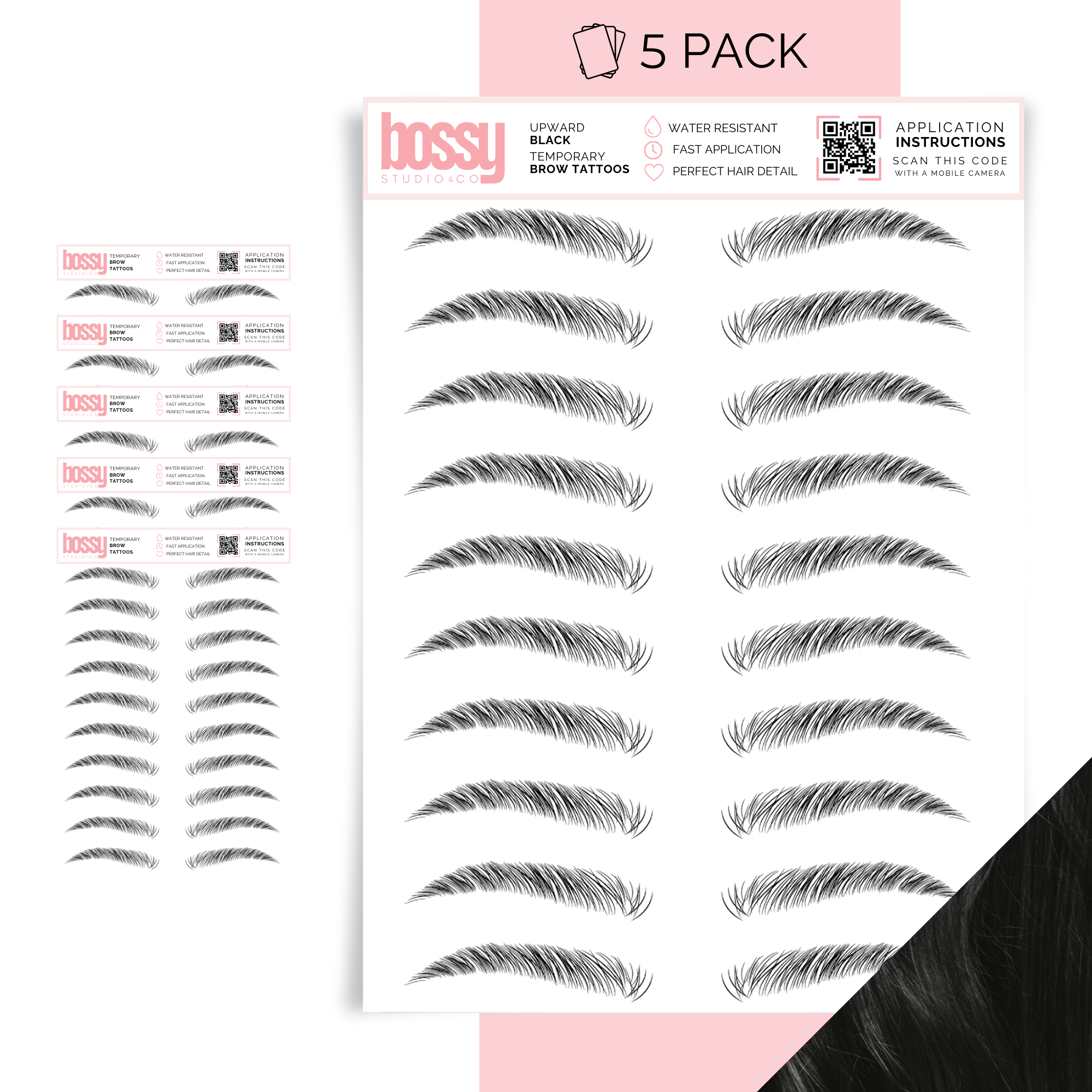 Temporary Brow Tattoo 5 Packs