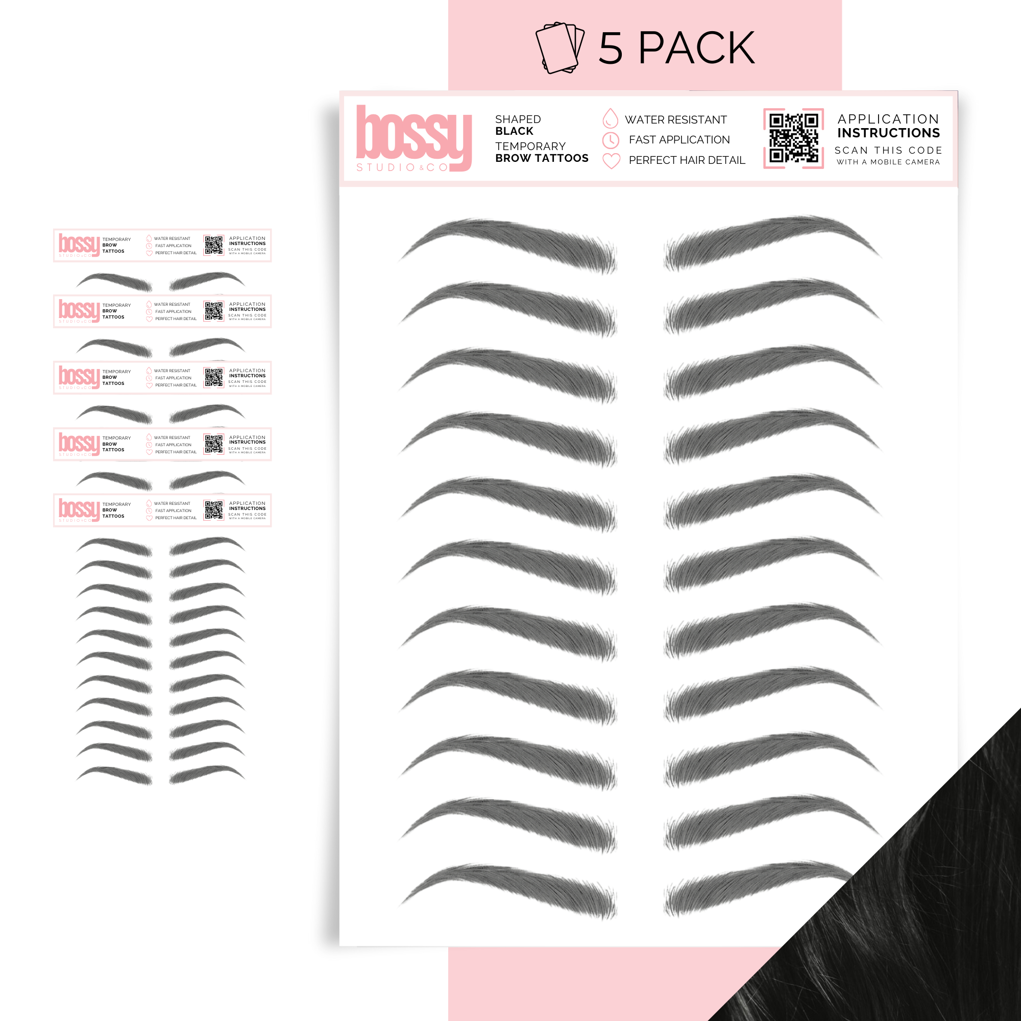 Temporary Brow Tattoo 5 Packs