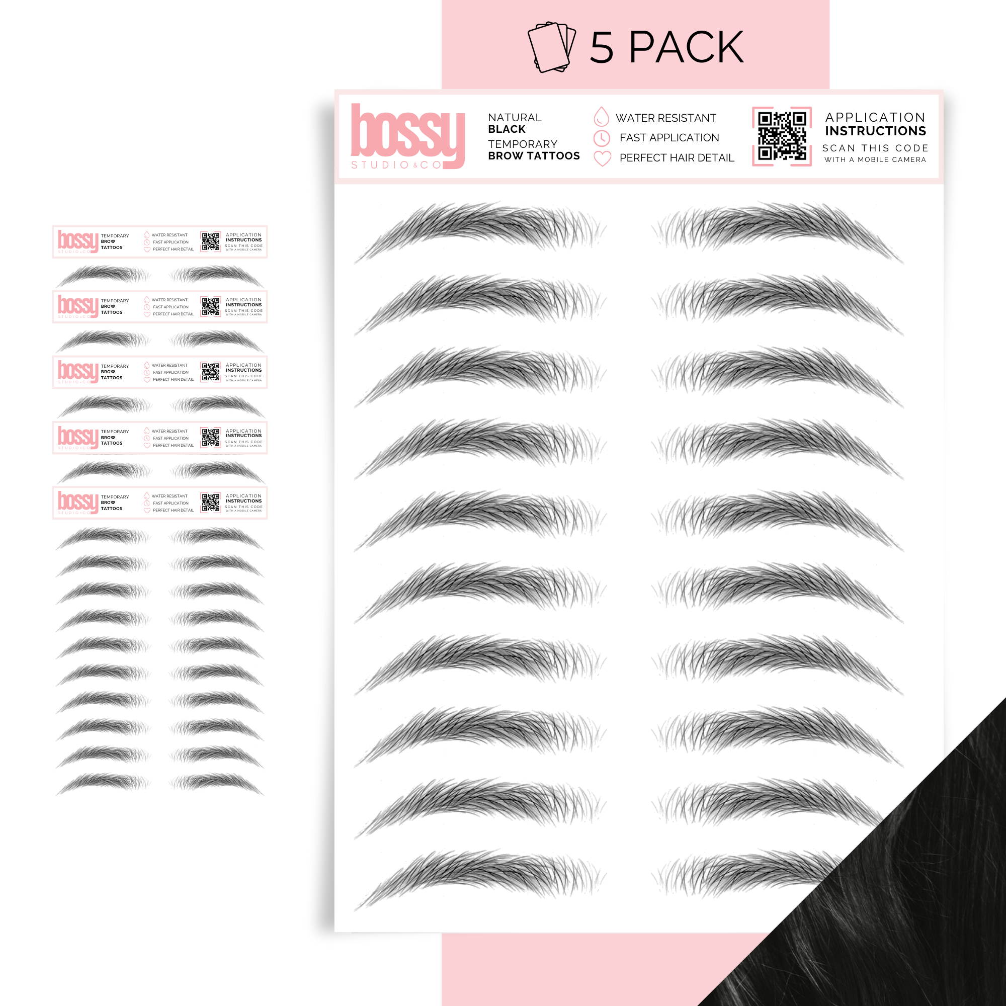 Temporary Brow Tattoo 5 Packs