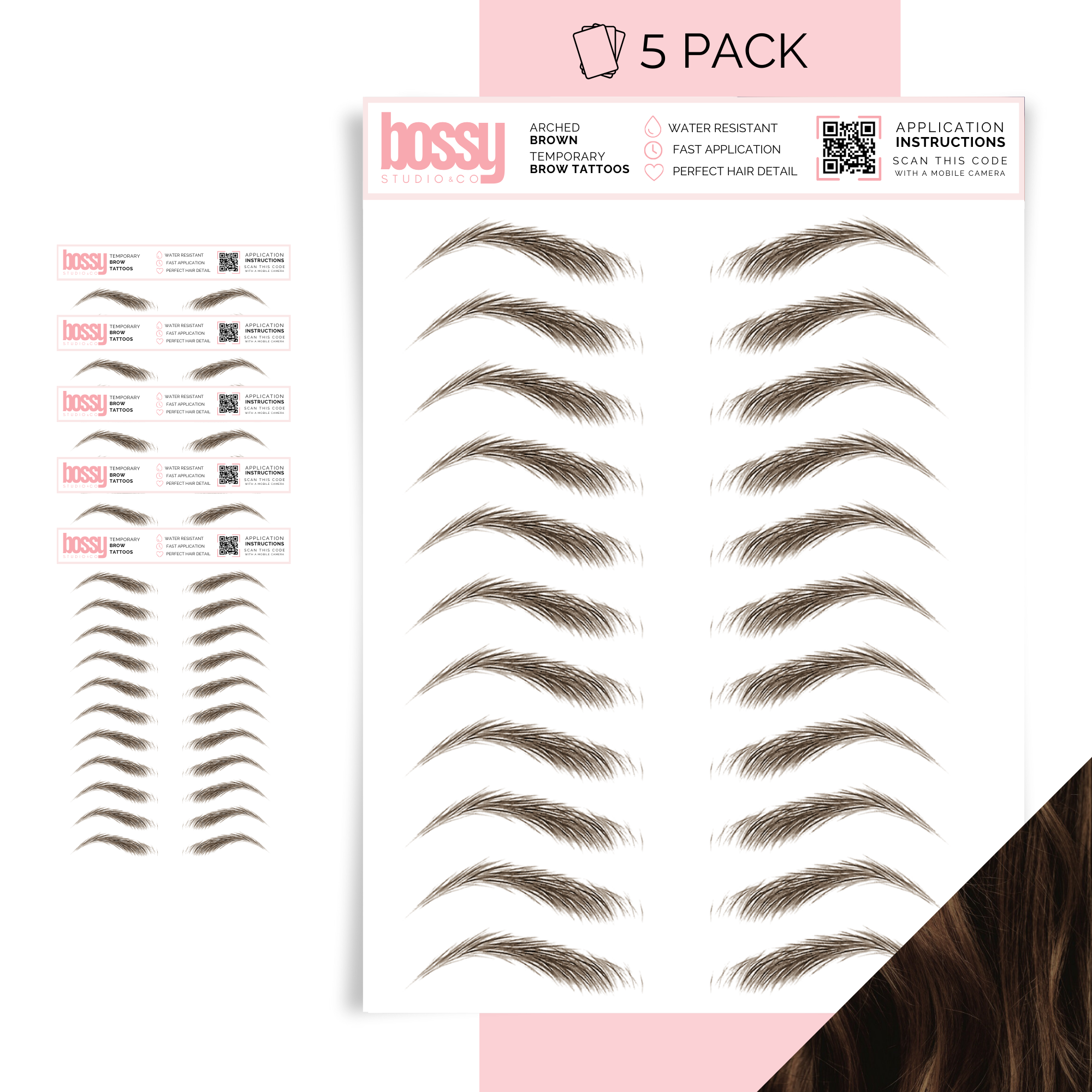 Temporary Brow Tattoo 5 Packs