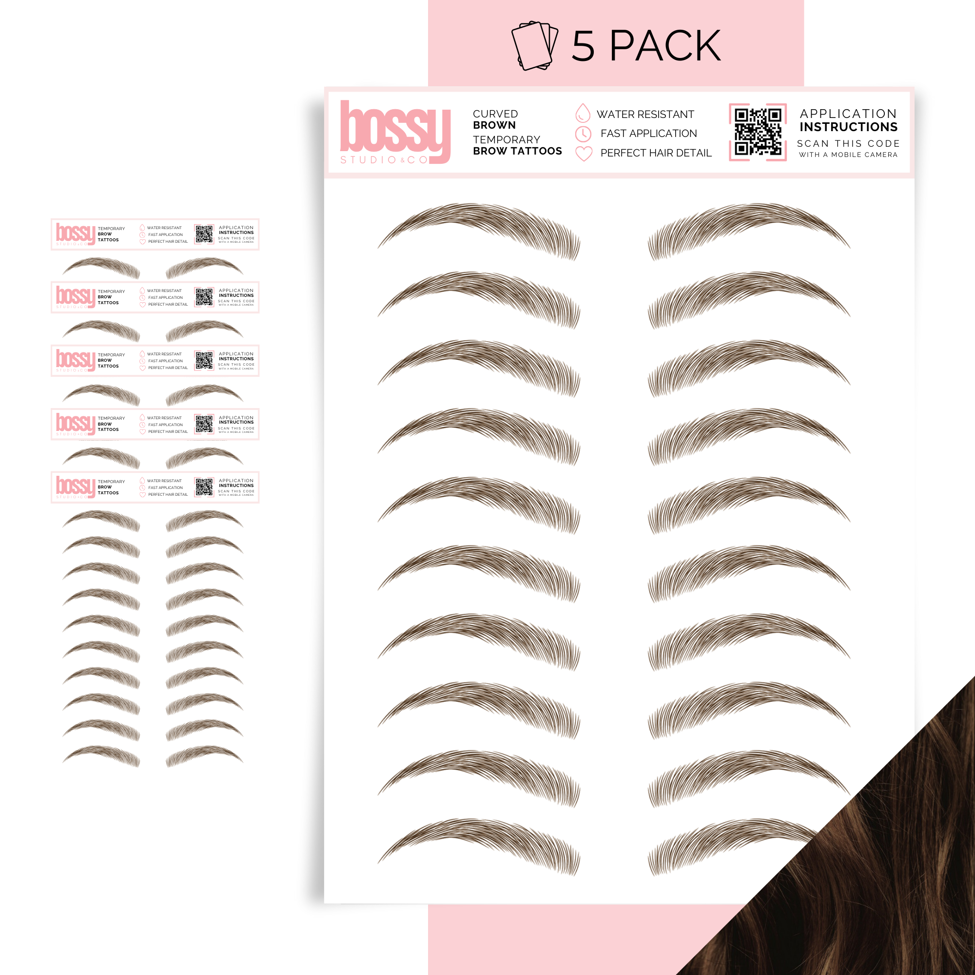 Temporary Brow Tattoo 5 Packs