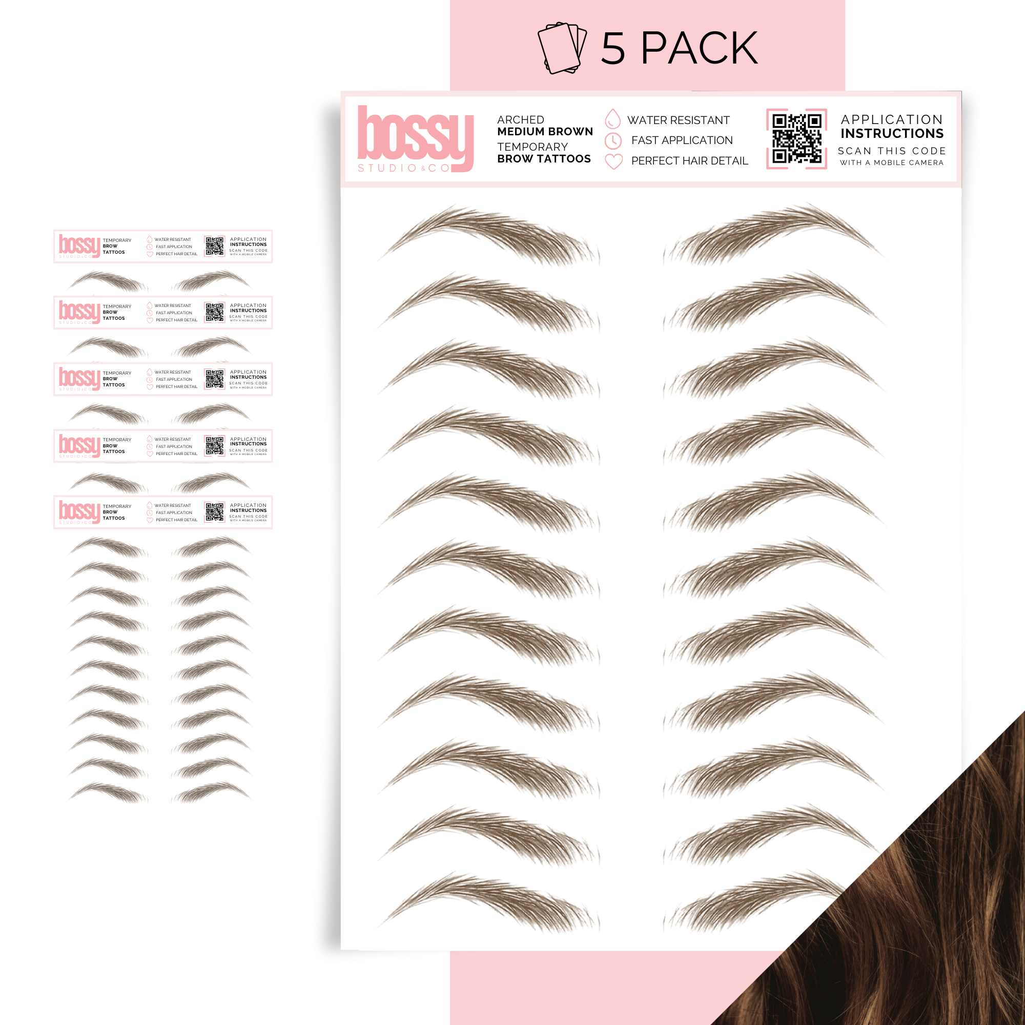 Temporary Brow Tattoo 5 Packs