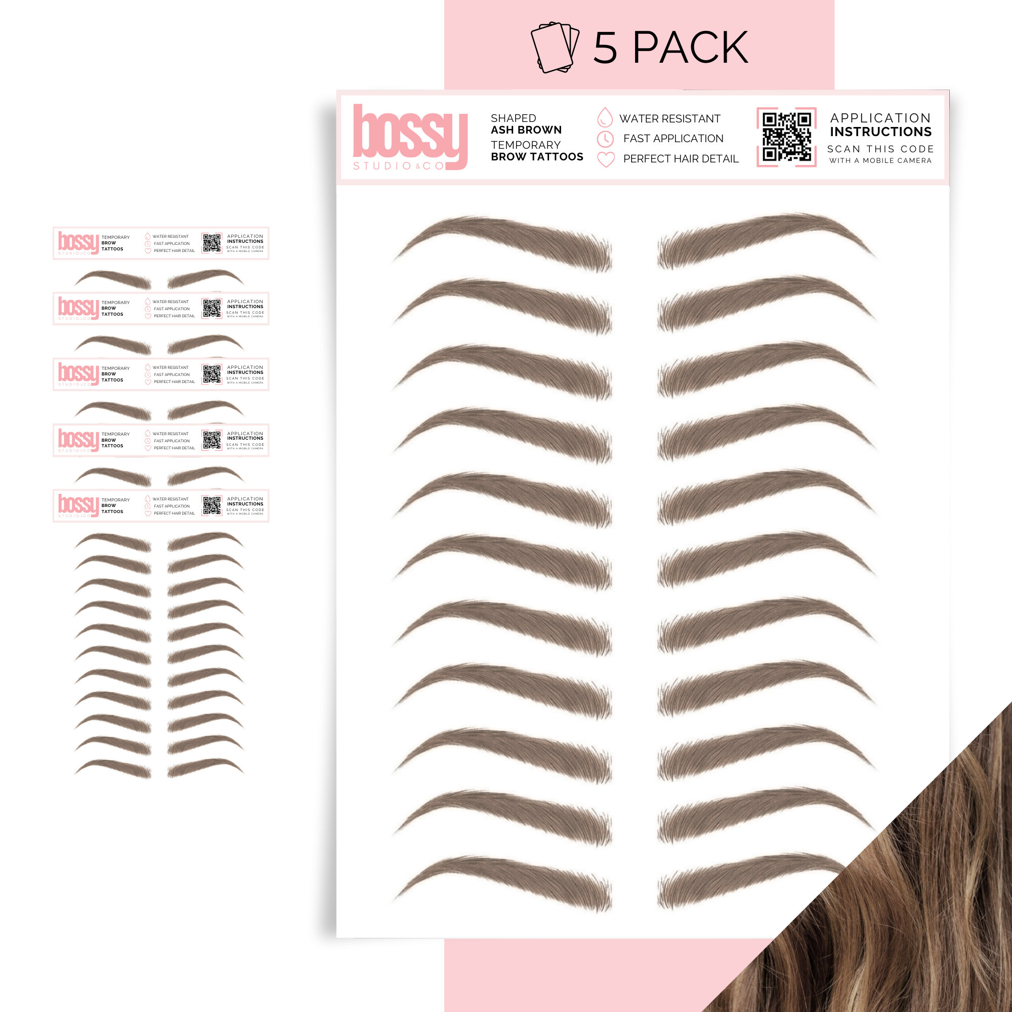 Temporary Brow Tattoo 5 Packs