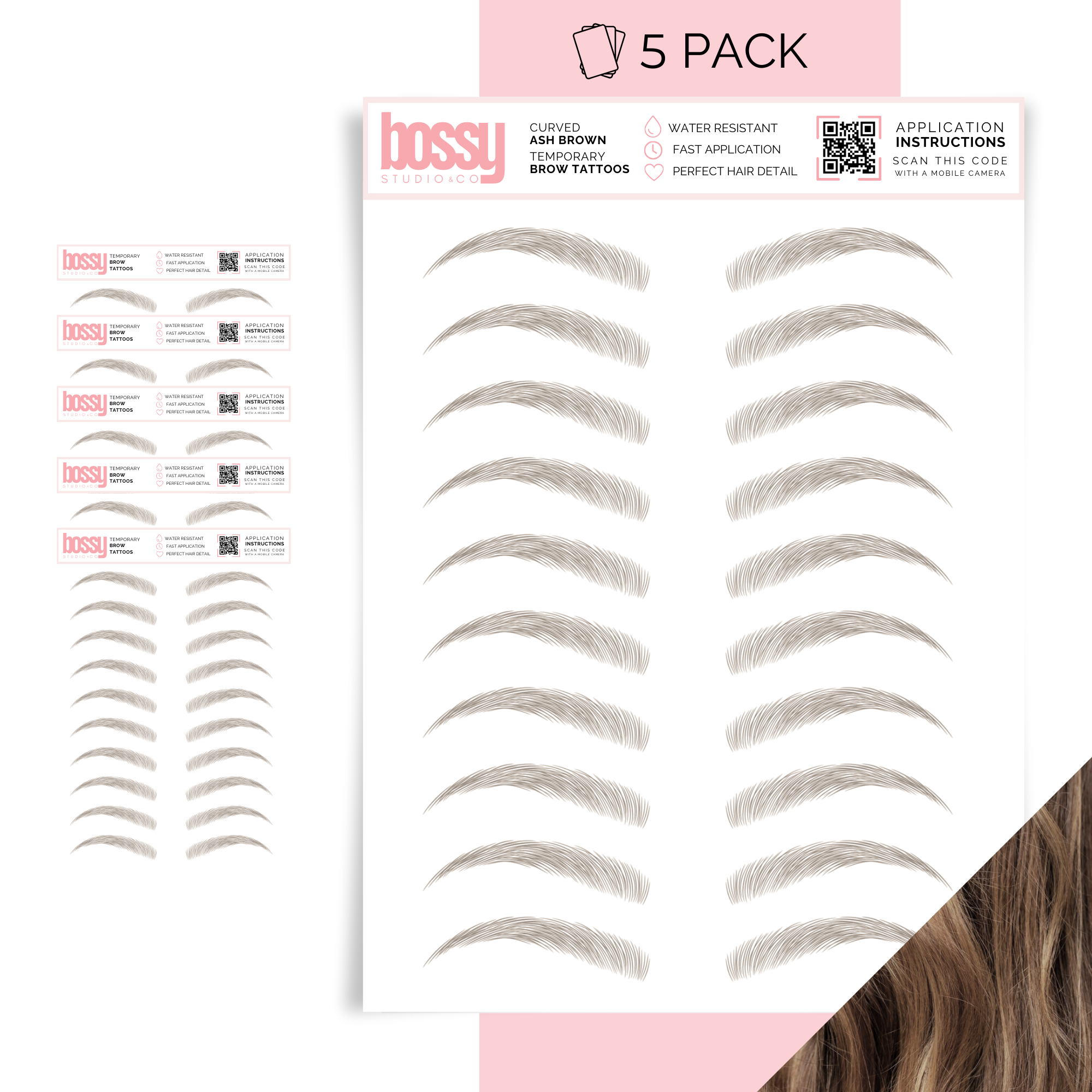 Temporary Brow Tattoo 5 Packs