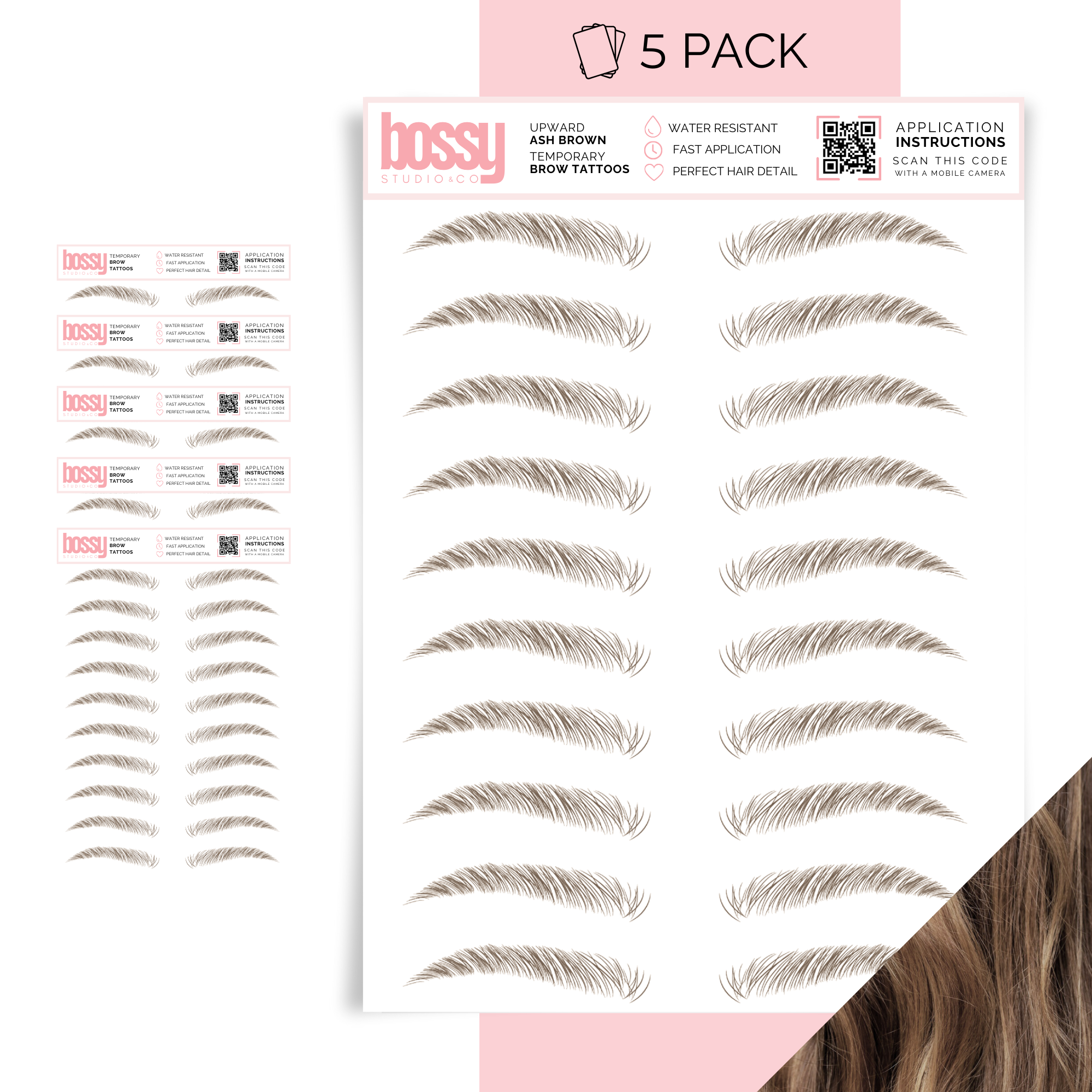 Temporary Brow Tattoo 5 Packs