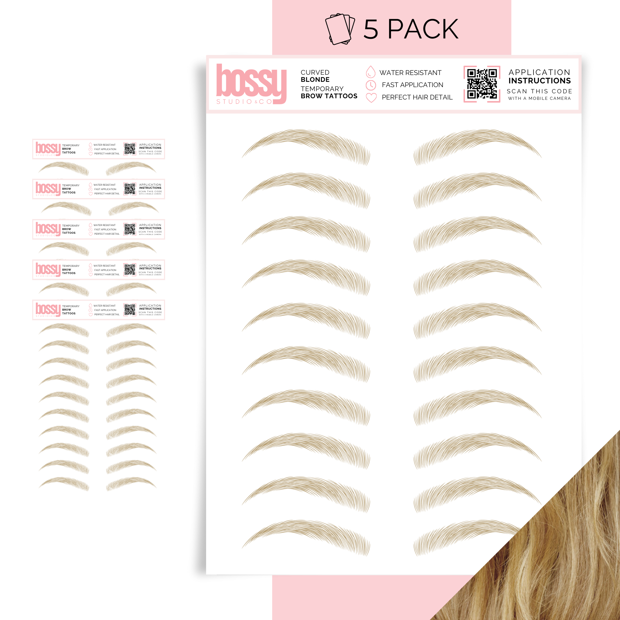 Temporary Brow Tattoo 5 Packs