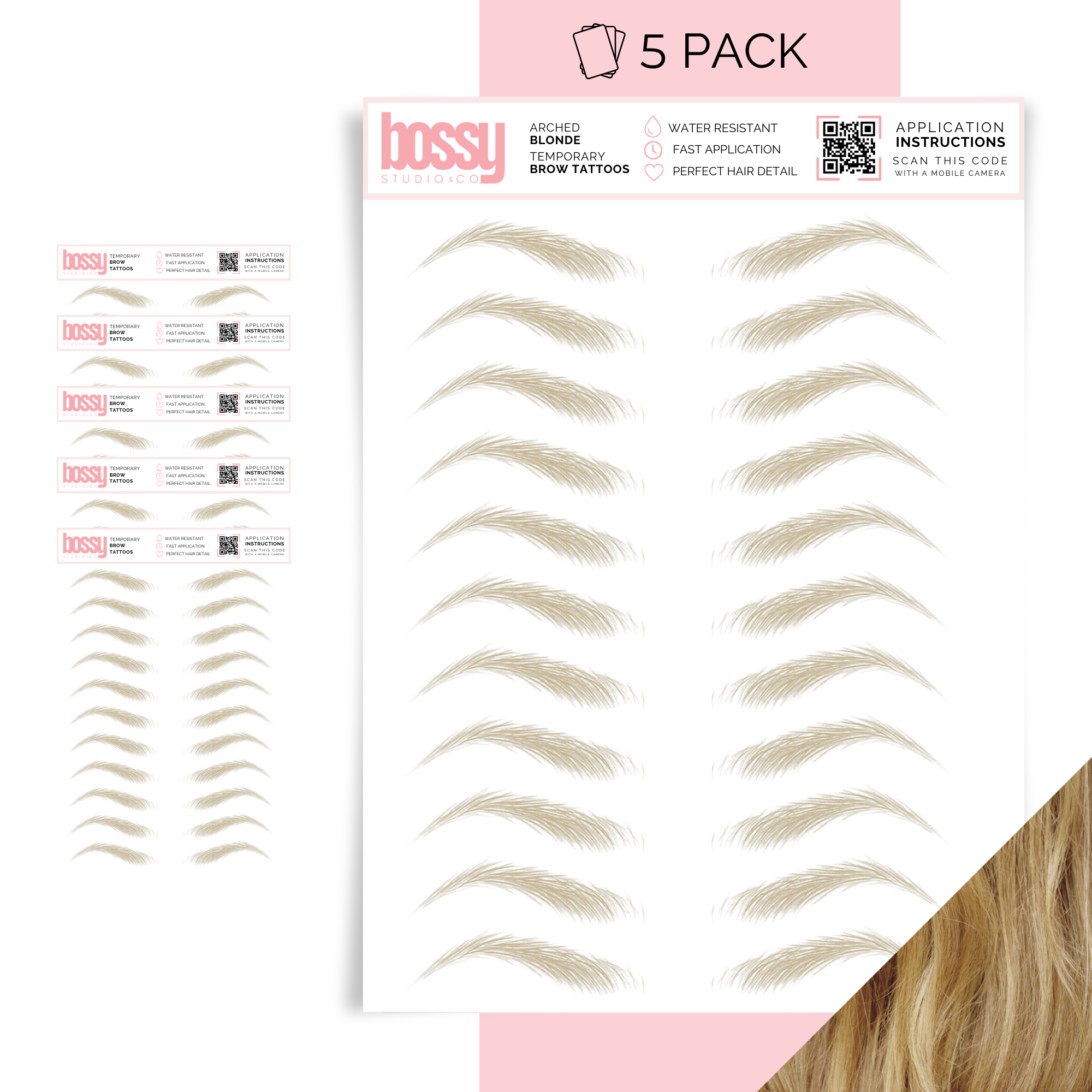 Temporary Brow Tattoo 5 Packs