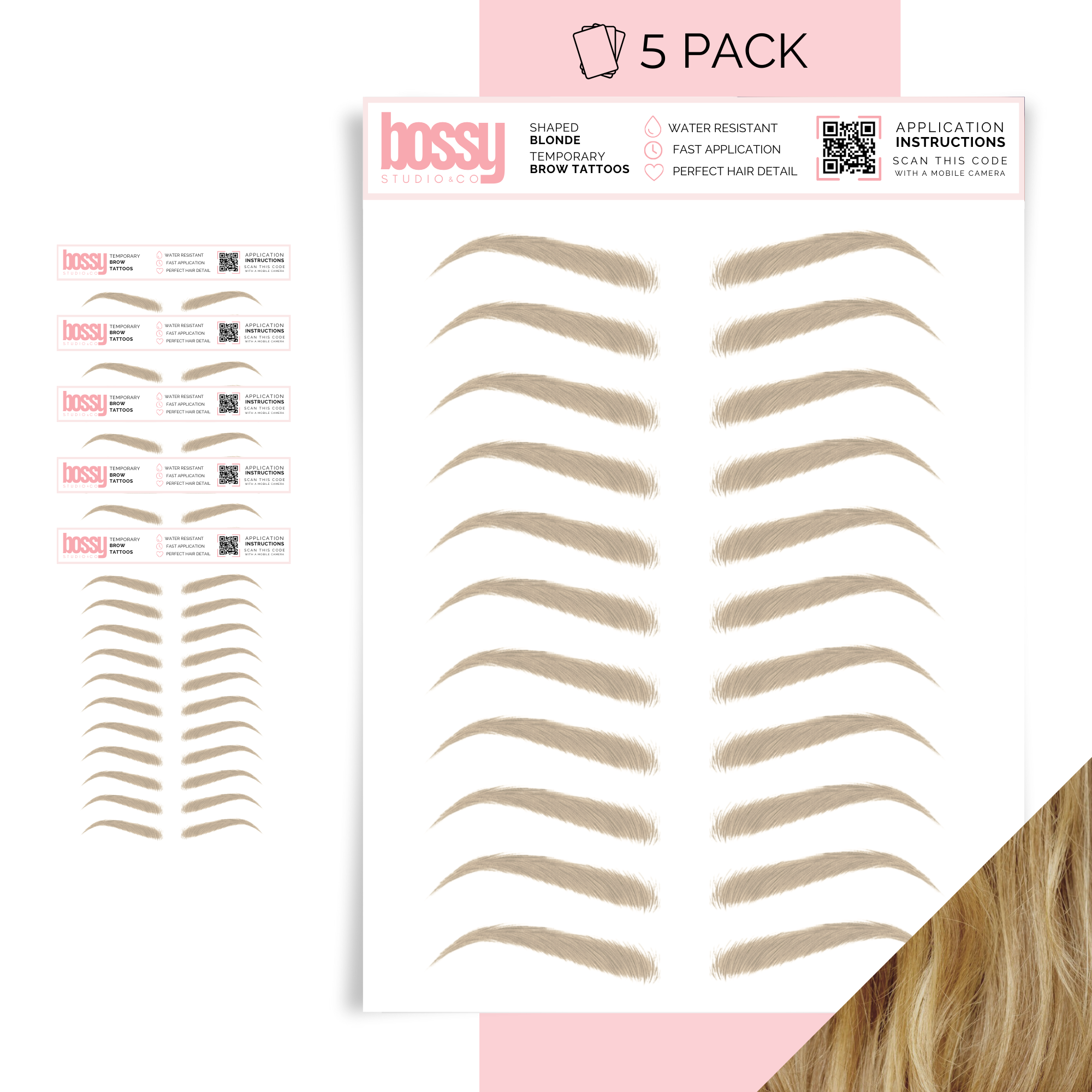 Temporary Brow Tattoo 5 Packs