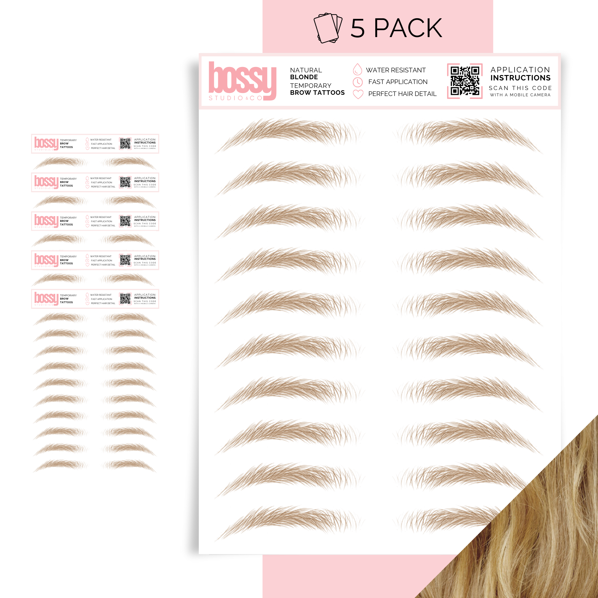 Temporary Brow Tattoo 5 Packs