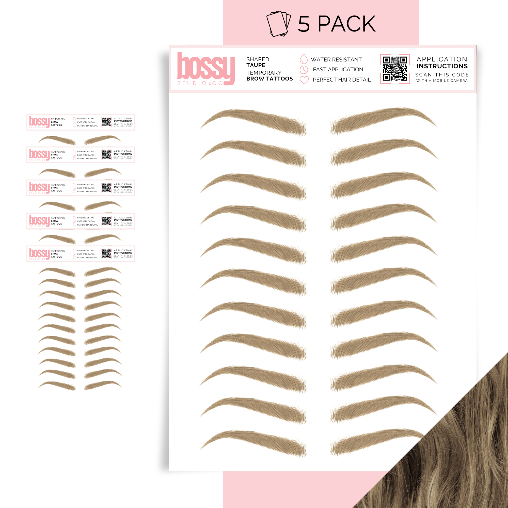 Temporary Brow Tattoo 5 Packs