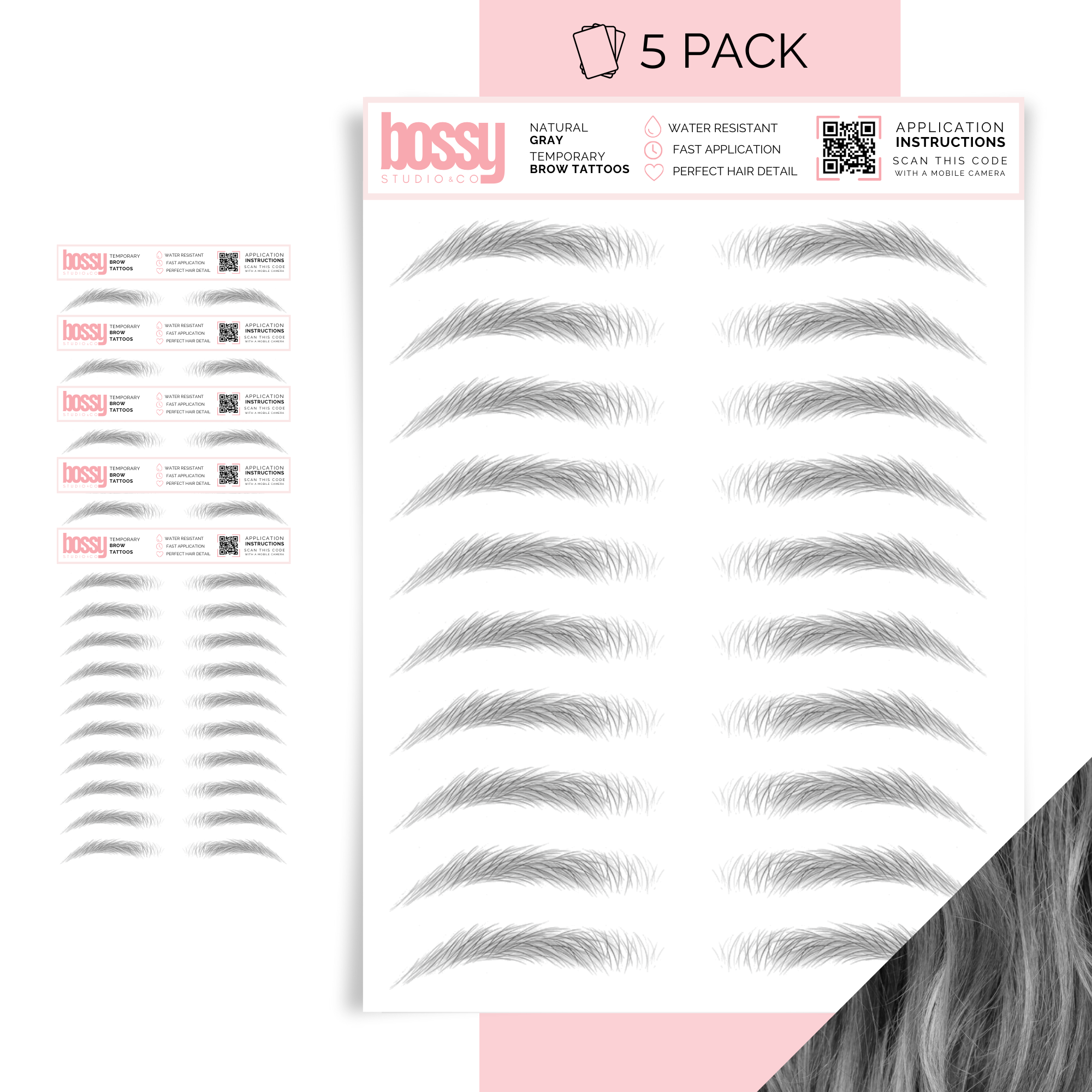 Temporary Brow Tattoo 5 Packs