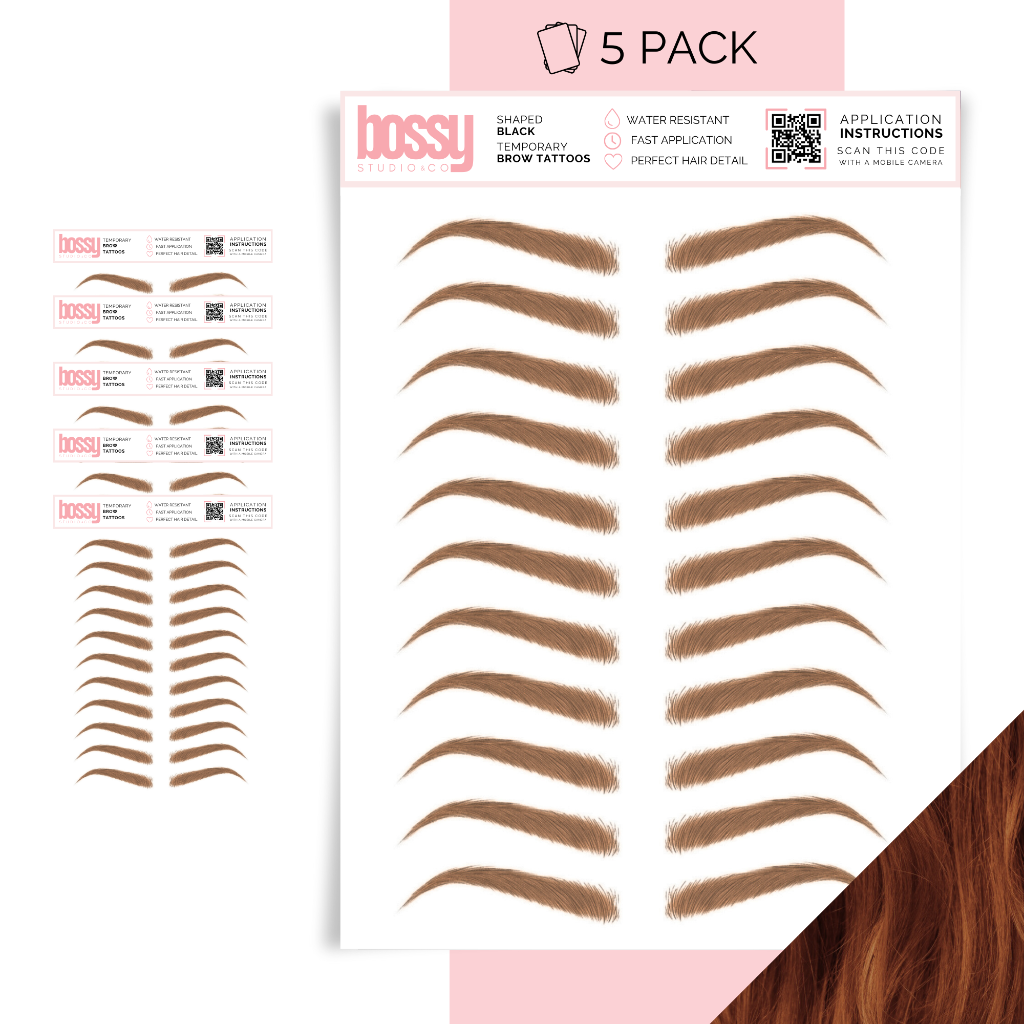 Temporary Brow Tattoo 5 Packs