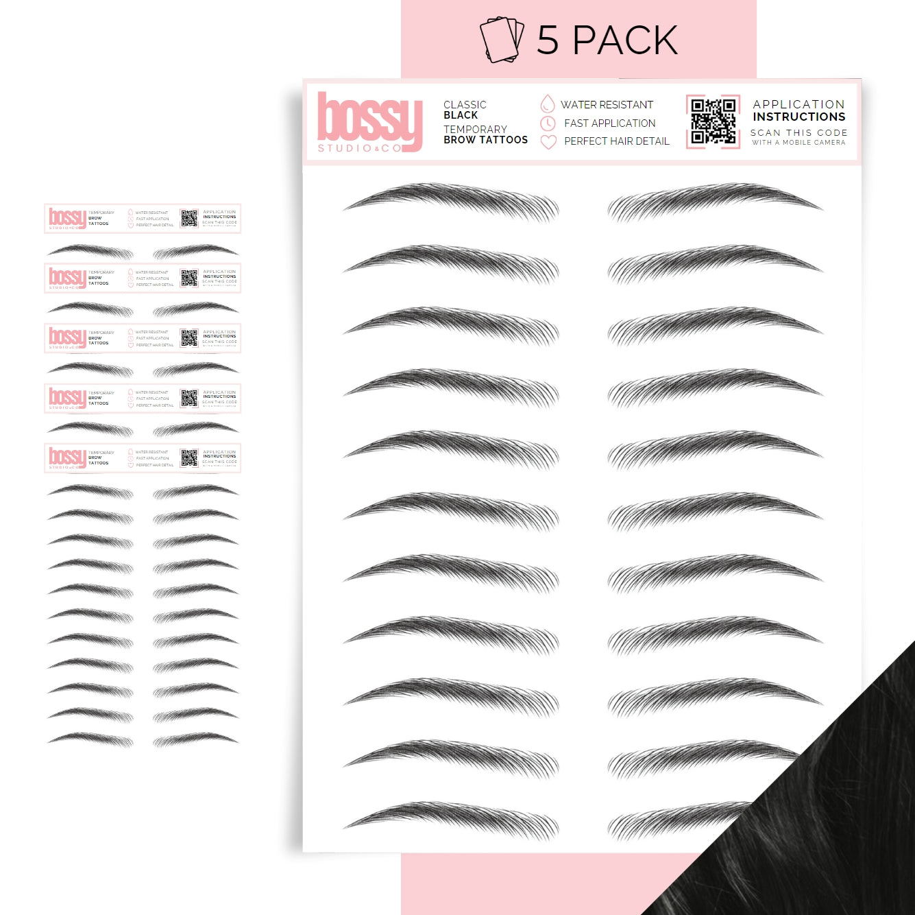 Temporary Brow Tattoo 5 Packs