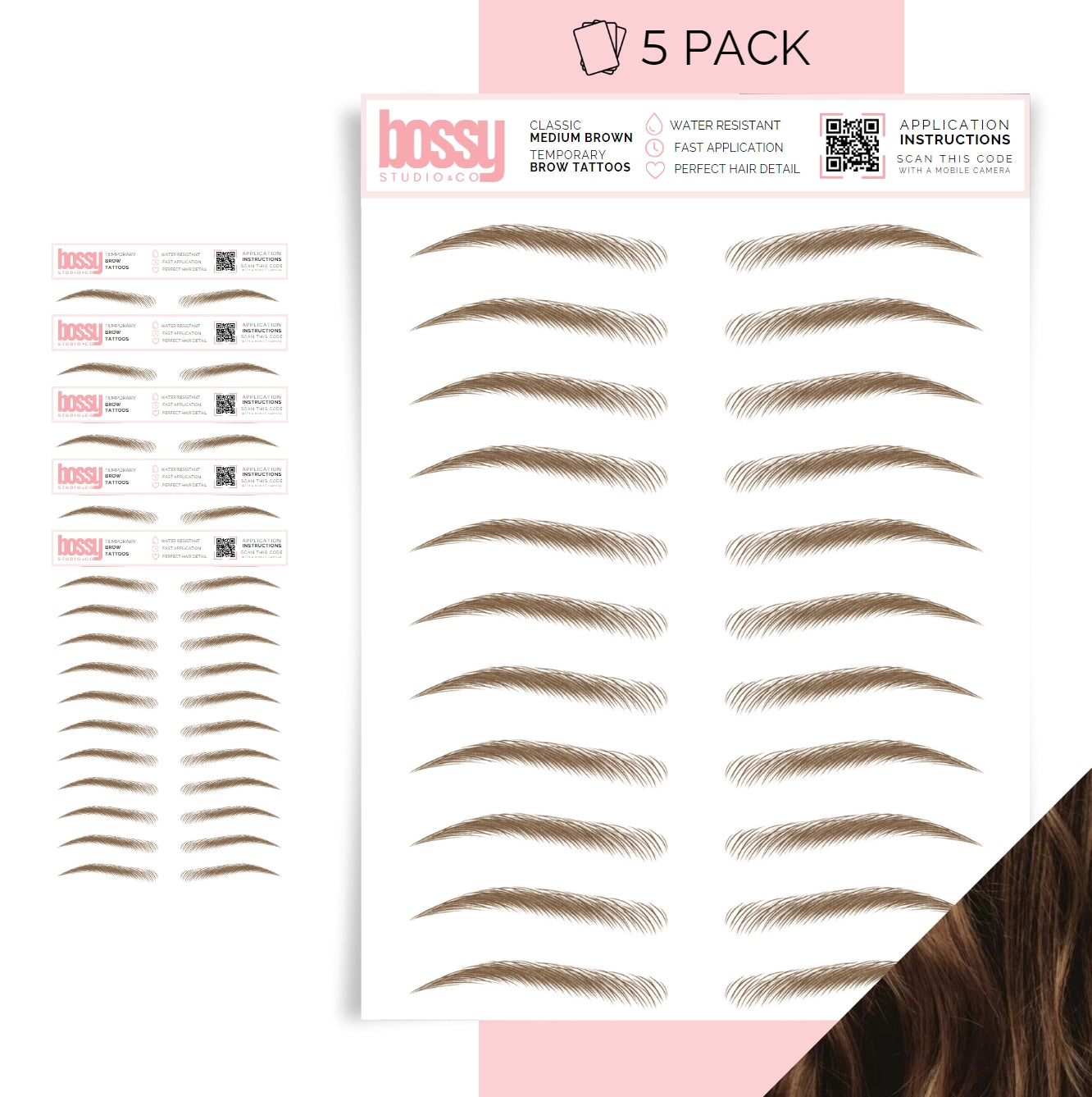 Temporary Brow Tattoo 5 Packs