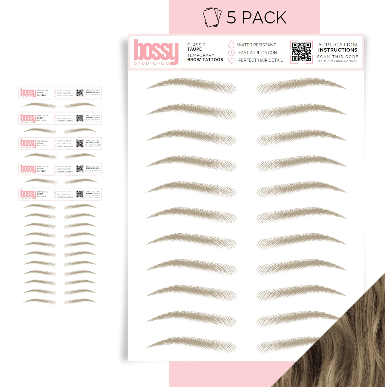 Temporary Brow Tattoo 5 Packs