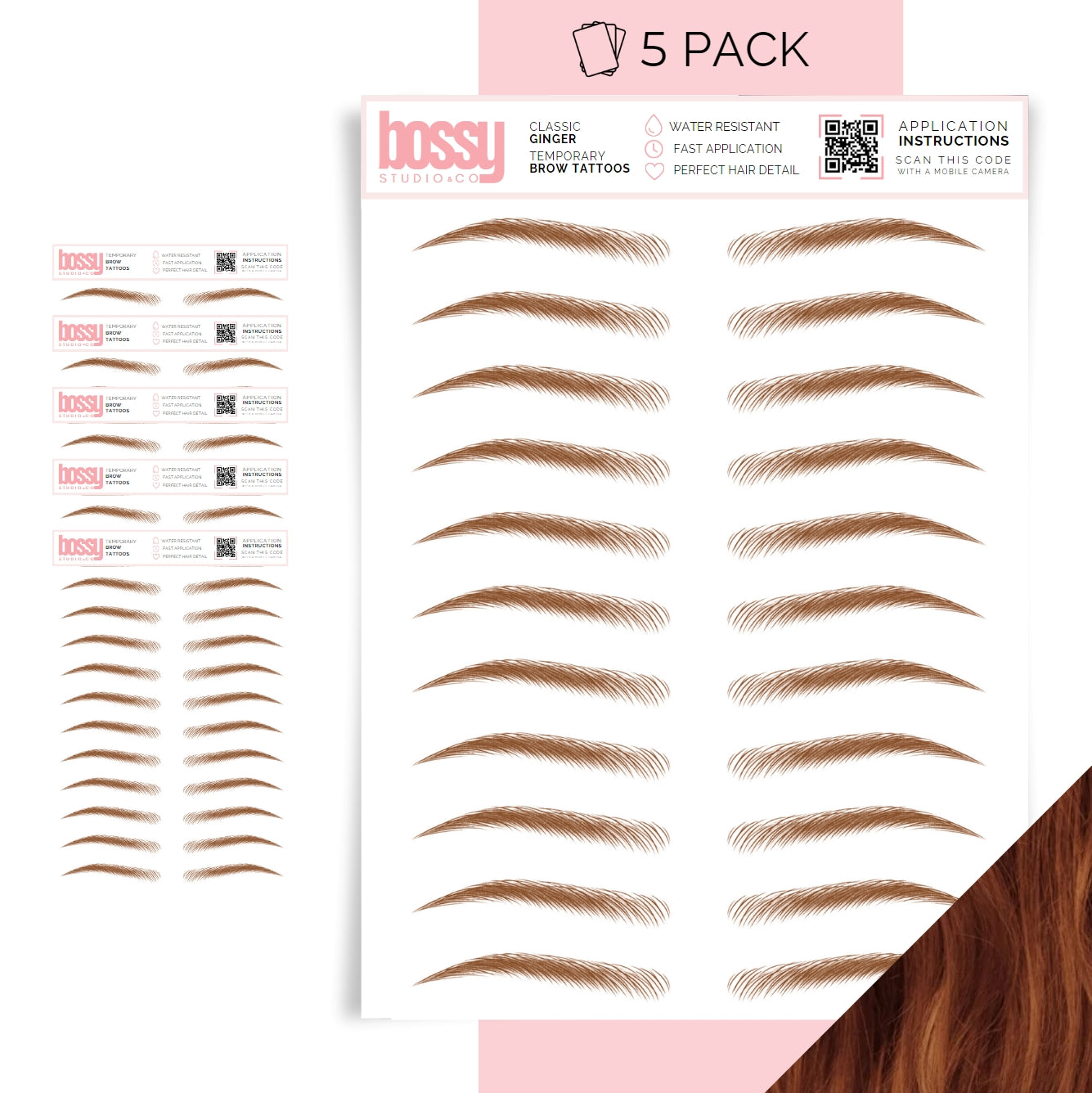 Temporary Brow Tattoo 5 Packs