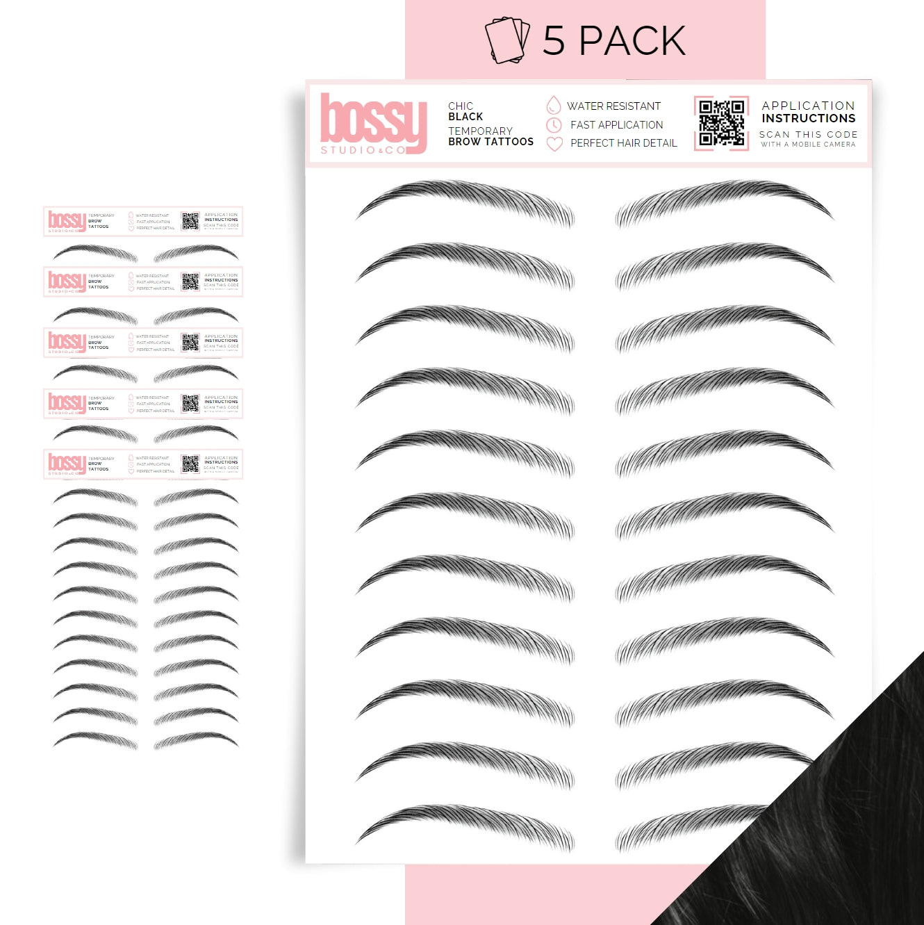 Temporary Brow Tattoo 5 Packs