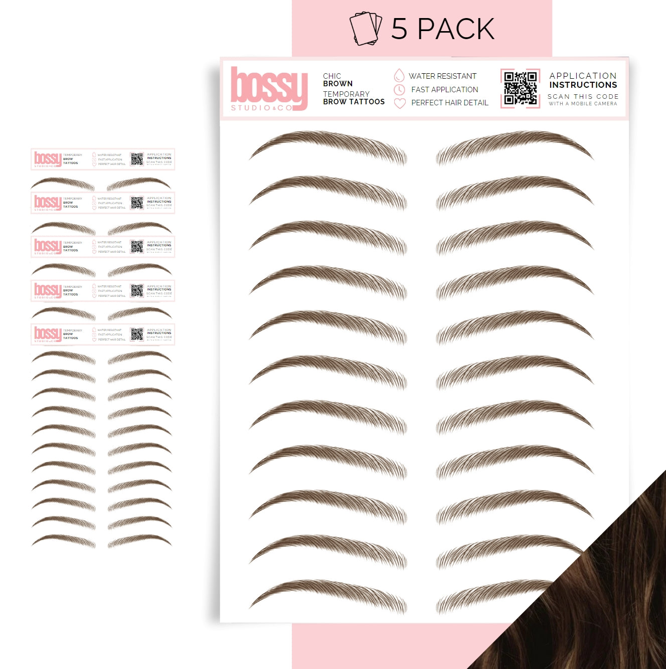 Temporary Brow Tattoo 5 Packs