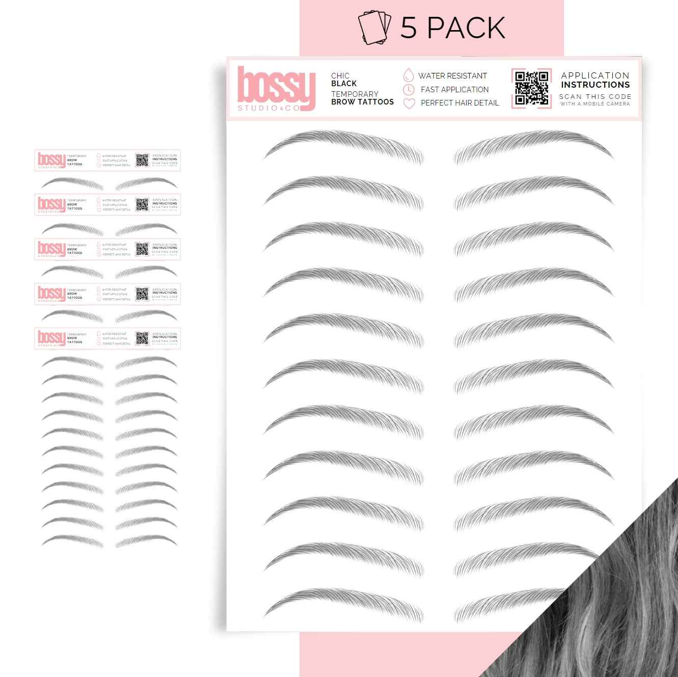 Temporary Brow Tattoo 5 Packs