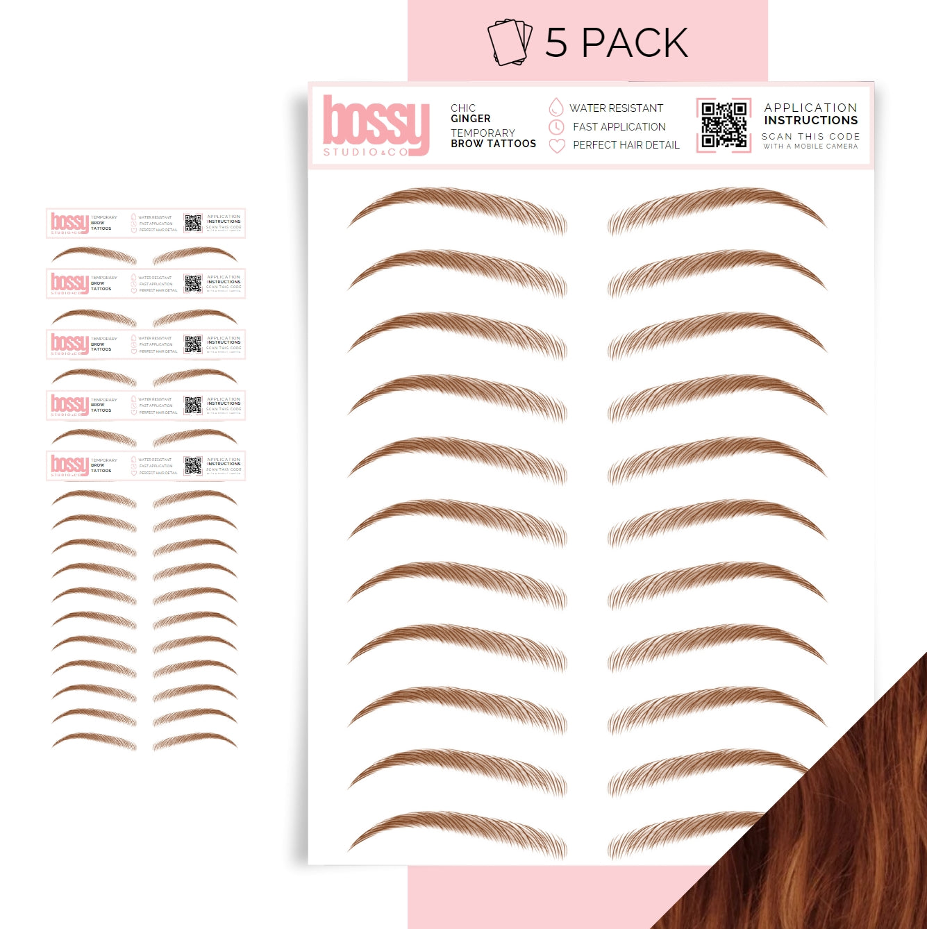 Temporary Brow Tattoo 5 Packs