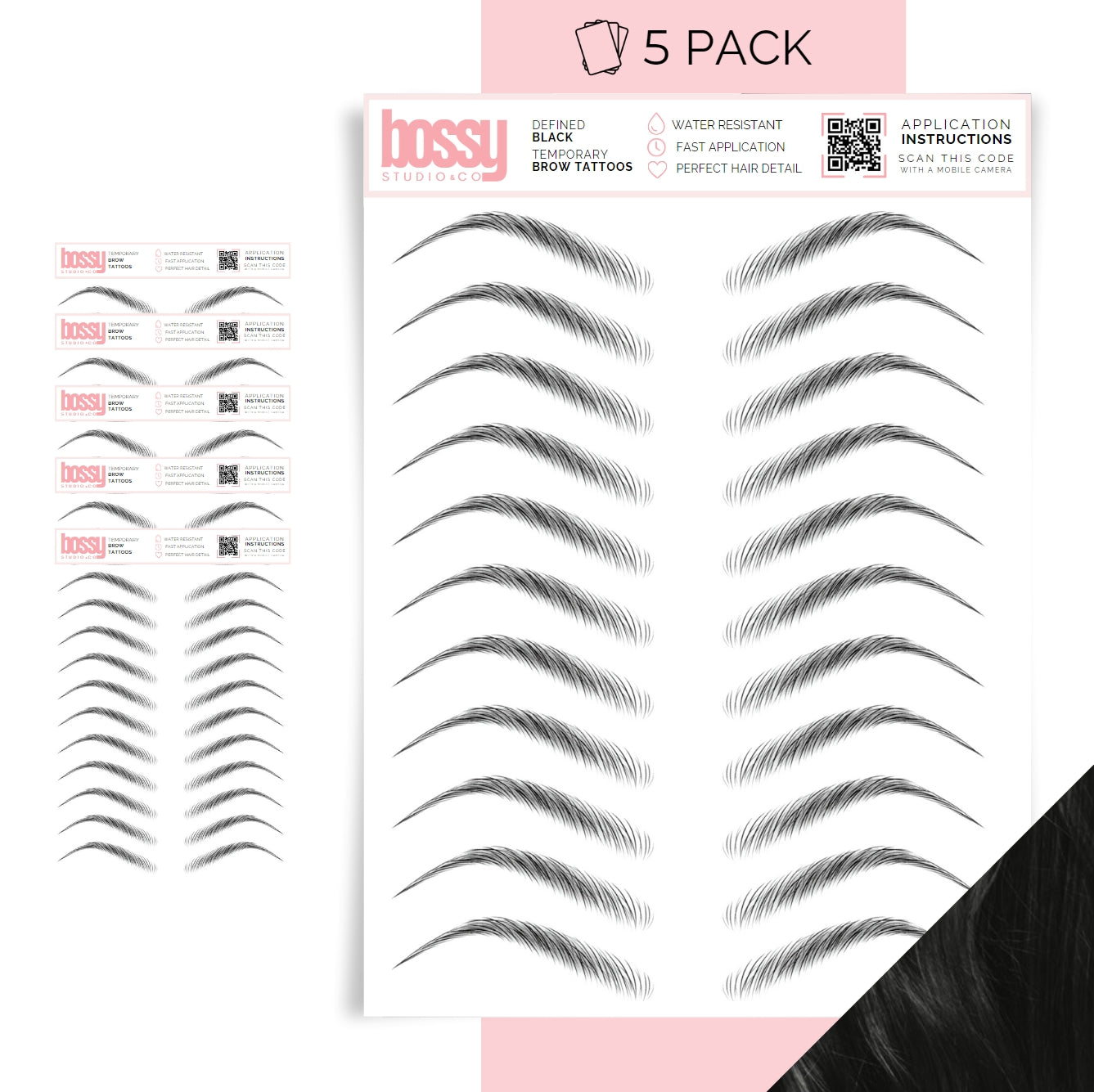 Temporary Brow Tattoo 5 Packs