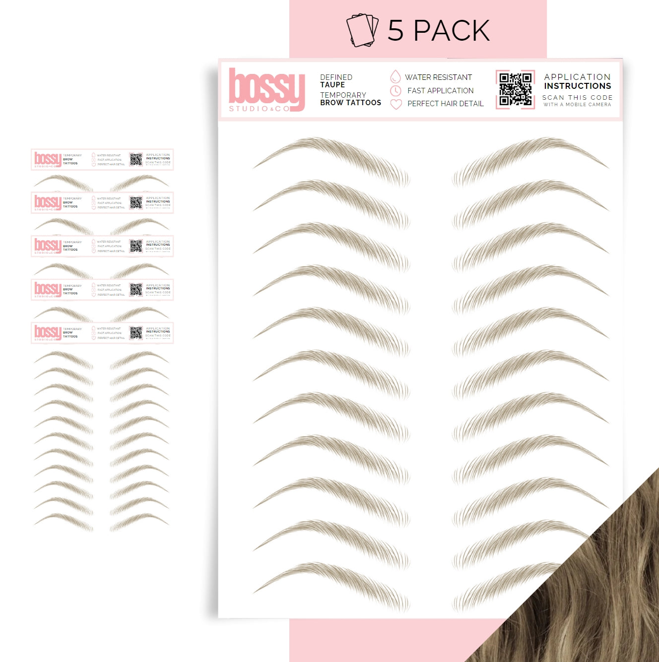 Temporary Brow Tattoo 5 Packs