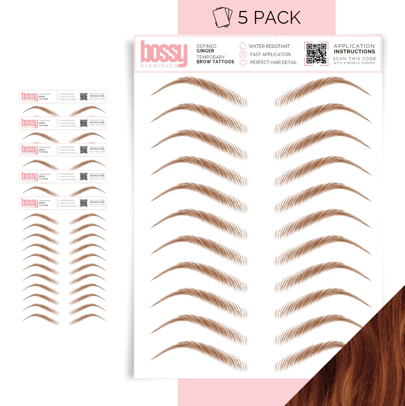 Temporary Brow Tattoo 5 Packs